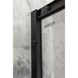 Kabina prysznicowa 90 x 90 cm Kerra Solid RPS 90 BL z brodzikiem (czarna) – zdjęcie 3