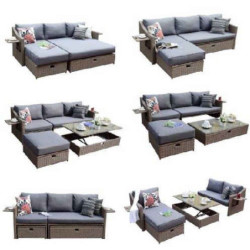 Zestaw mebli ogrodowych MALTA (sofa+stolik) – zdjęcie 3