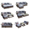 Zestaw mebli ogrodowych MALTA (sofa+stolik) – zdjęcie 3
