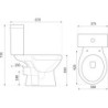 WC kompakt Niagara Duo bezkołnierzowy (z deską) – zdjęcie 5