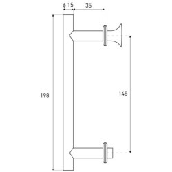 Uchwyty drzwi UK-01 BL (czarne) – zdjęcie 2