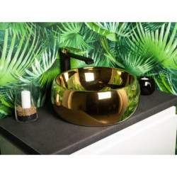 Umywalka nablatowa KR-802 Gold (złota) – zdjęcie 3