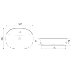 Umywalka nablatowa KR-860 – zdjęcie 5