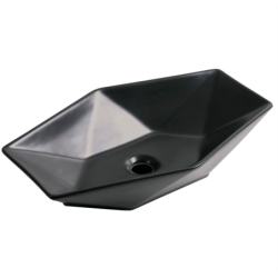 Umywalka nablatowa KR-570 czarna półmatowa