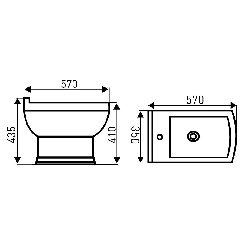 Bidet stojący Kleopatra 12