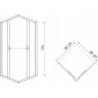Kabina prysznicowa Tiara Square 90x90 kwadratowa (czarna) – zdjęcie 4