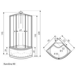 Kabina z hydromasażem Karolina 90 – zdjęcie 2