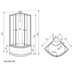 Kabina z hydromasażem Karolina 80 – zdjęcie 4
