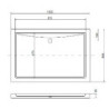 Brodzik uniwersalny 100x80 Oskar (niski) – zdjęcie 3