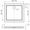 Brodzik uniwersalny 80x80 Oskar (niski) – zdjęcie 3