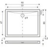 Brodzik uniwersalny 80x80 Oskar (niski) – zdjęcie 4