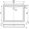 Brodzik uniwersalny 100x90 VICTOR 14 cm – zdjęcie 2