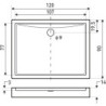 Brodzik uniwersalny VICTOR 120x90 /14 cm – zdjęcie 2