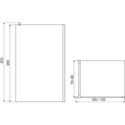 Ścianka prysznicowa Alfa TR 100cm - Kabina Walk-In – zdjęcie 3