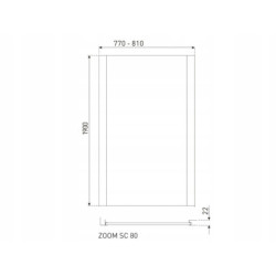 Ścianka prysznicowa 80cm Zoom SC – zdjęcie 2