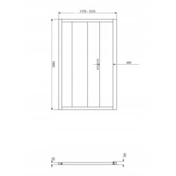 Drzwi prysznicowe 120cm Zoom (przezroczyste) – zdjęcie 2